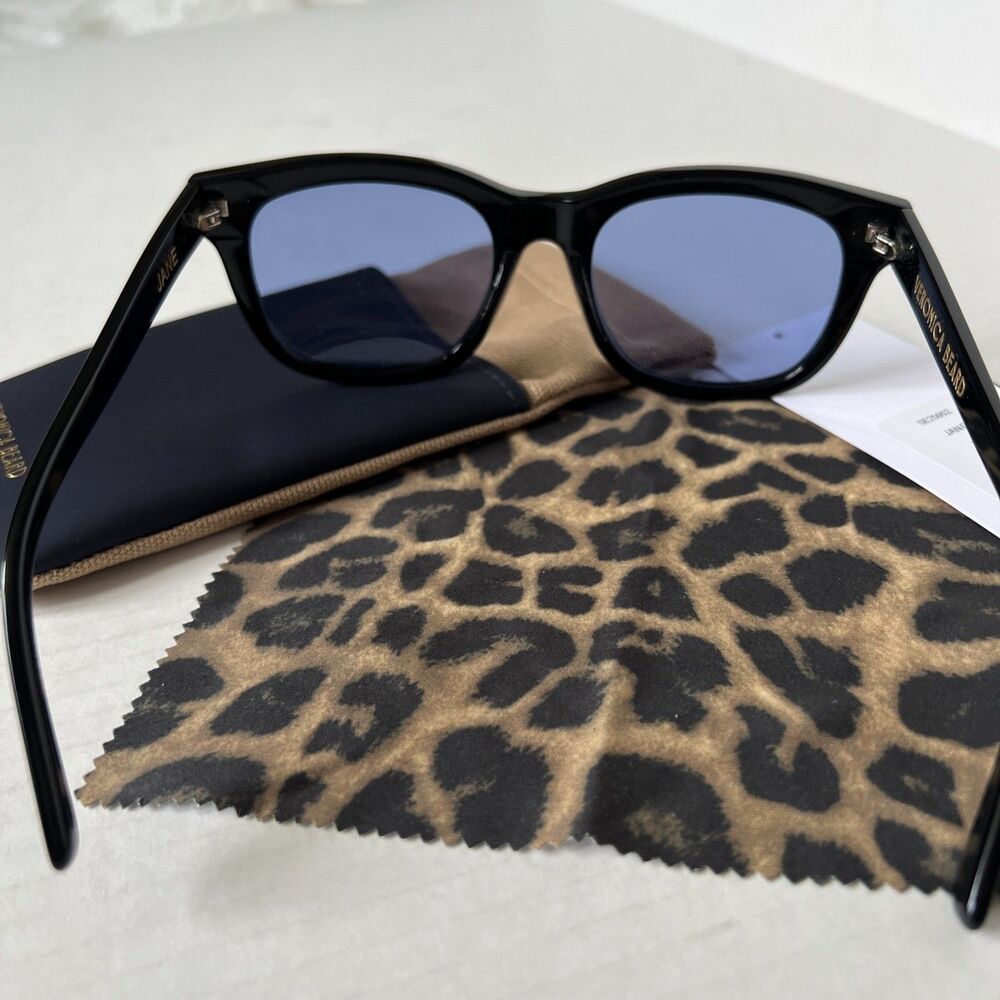 Veronica Beard Jane Square Frame Sunglasses Black NWB - Picture 5 of 9